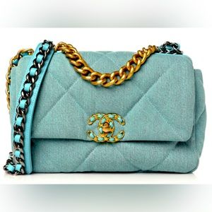 Denim Chanel 19 Size Small Authentic like new